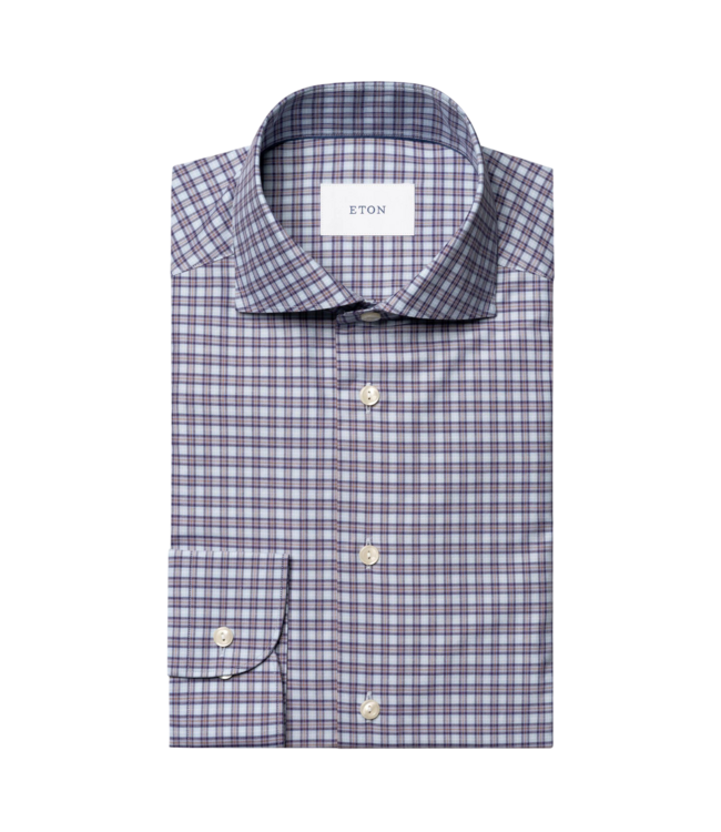 Check Contemporary Twill Shirt - Blue/Purple