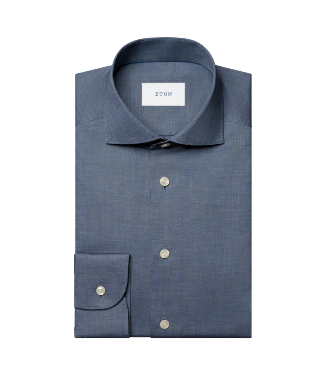 Solid Signature Oxford Shirt - Navy Blue, Slim