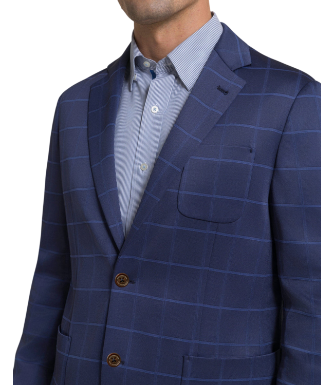 Charleston Windowpane Blazer - Nautical Blue