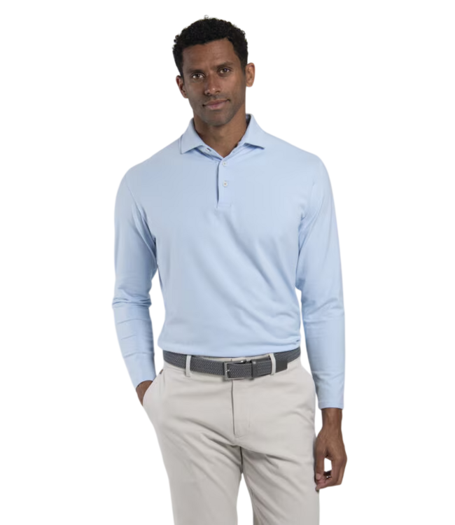 Scot Warm Long Sleeve Polo - Vapor Blue