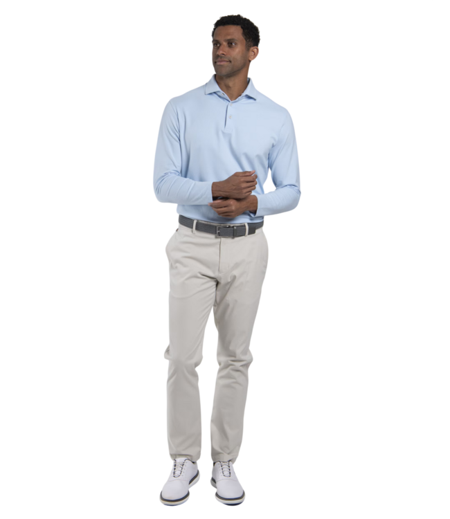 Scot Warm Long Sleeve Polo - Vapor Blue