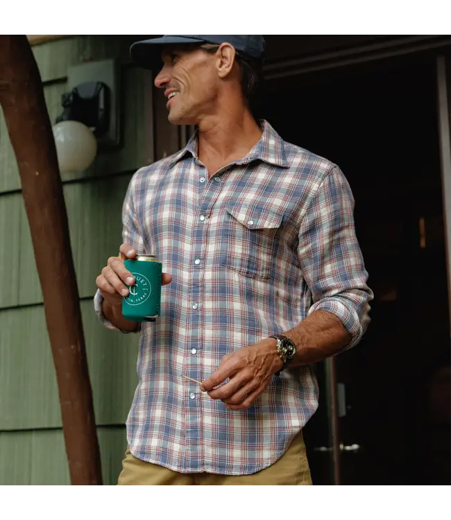 Double Cloth Flannel Pearl Snap Shirt - Boyd Cream Plaid