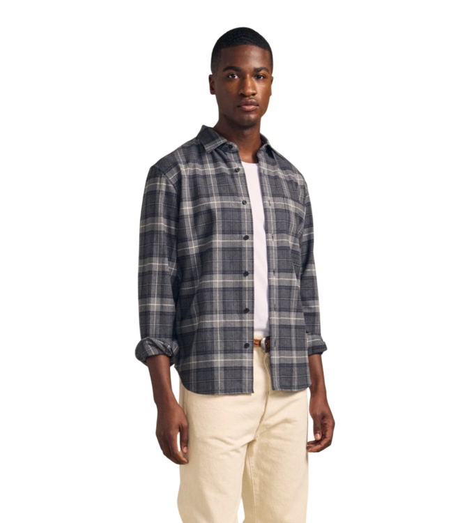 Cole Long Sleeve Plaid Shirt - Charcoal Heather