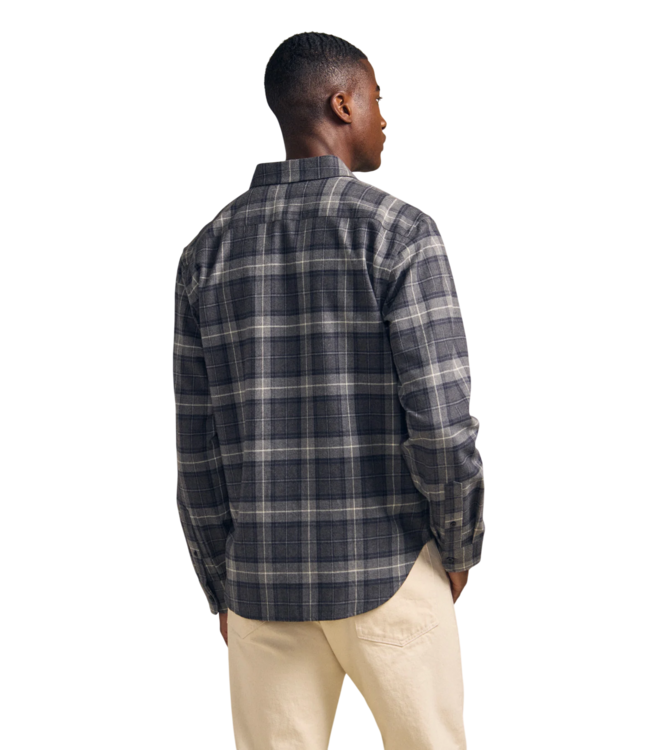 Cole Long Sleeve Plaid Shirt - Charcoal Heather