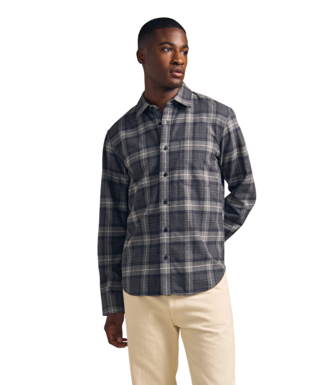 Cole Long Sleeve Plaid Shirt - Charcoal Heather
