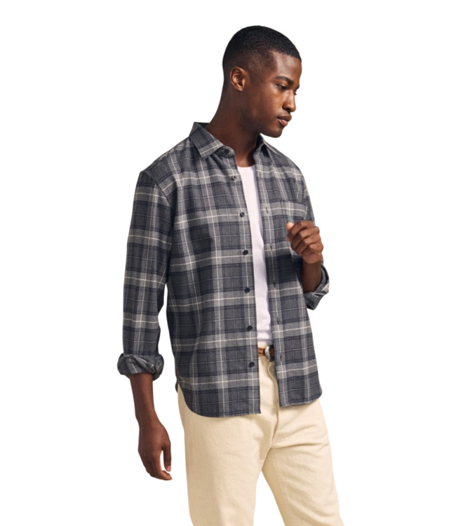 Cole Long Sleeve Plaid Shirt - Charcoal Heather