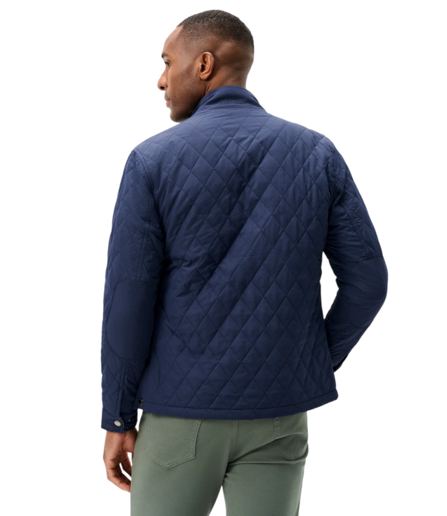 Juno Quilted Snap Jacket - Navy
