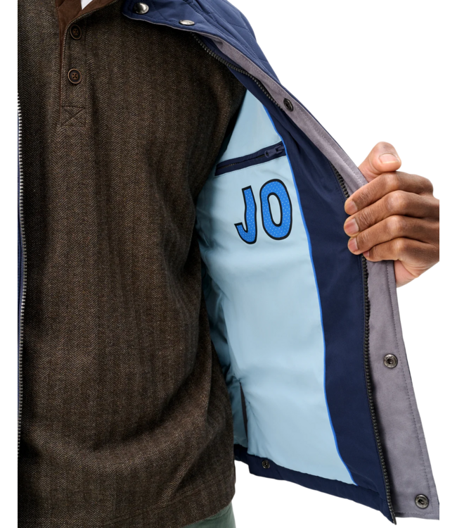 Juno Quilted Snap Jacket - Navy