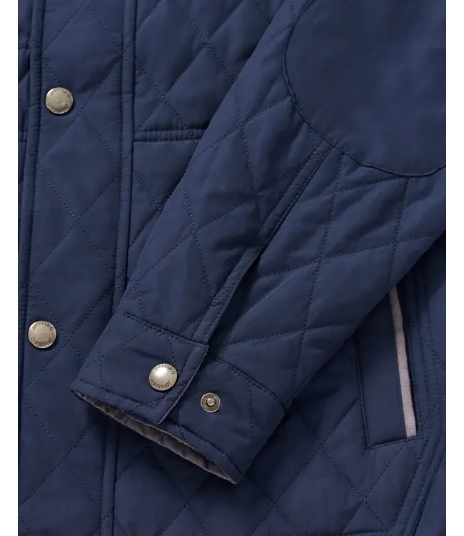 Juno Quilted Snap Jacket - Navy