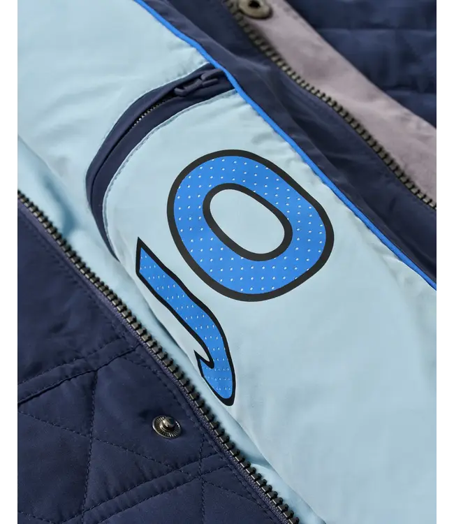 Juno Quilted Snap Jacket - Navy