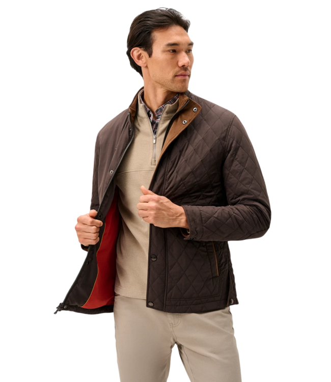 Juno Quilted Snap Jacket - Cocoa Brown