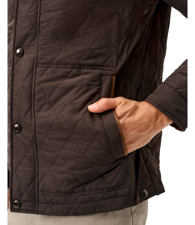 Juno Quilted Snap Jacket - Cocoa Brown