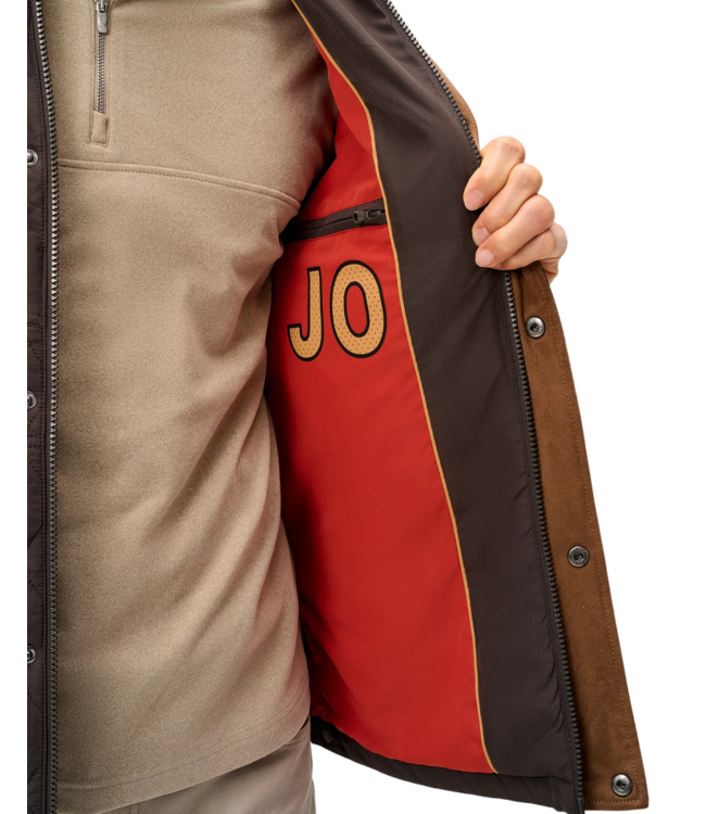 Juno Quilted Snap Jacket - Cocoa Brown