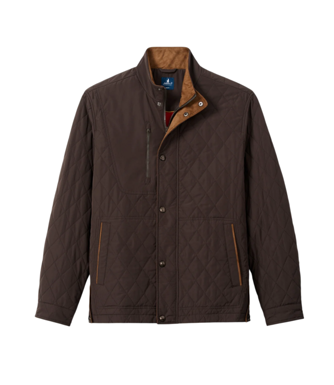 Juno Quilted Snap Jacket - Cocoa Brown