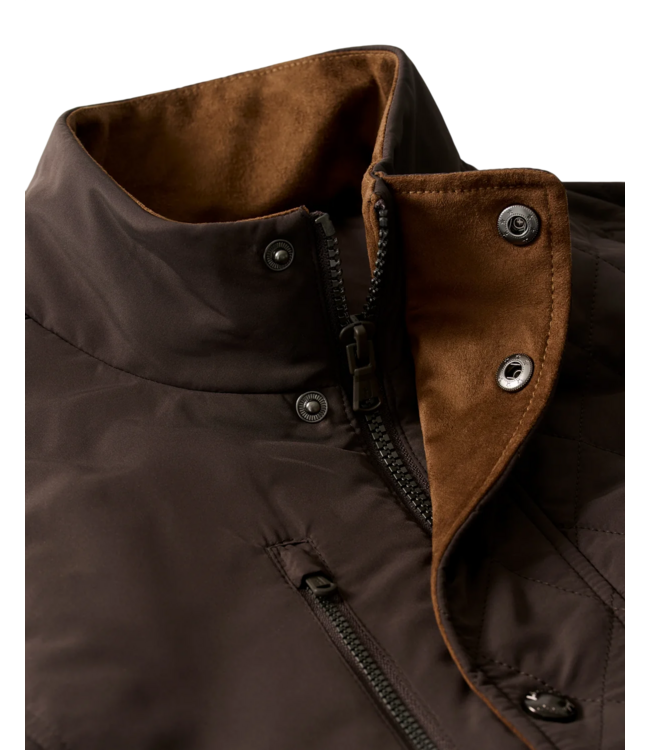 Juno Quilted Snap Jacket - Cocoa Brown