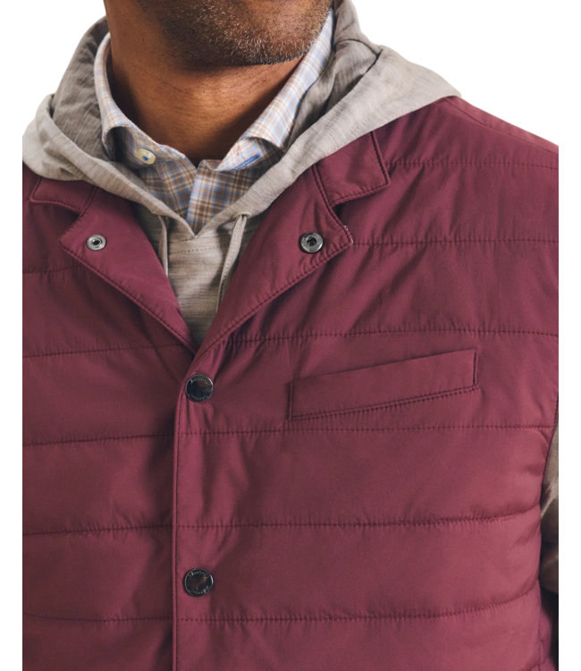 Bauer Snap Front Quilted Vest - Grape