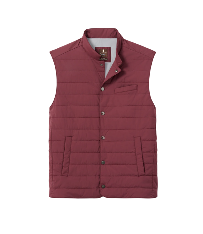 Bauer Snap Front Quilted Vest - Grape