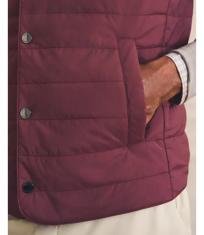 Bauer Snap Front Quilted Vest - Grape