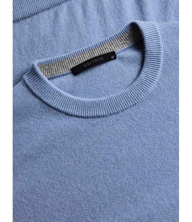 Tomahawk Cashmere Crewneck Sweater - Wolf Blue