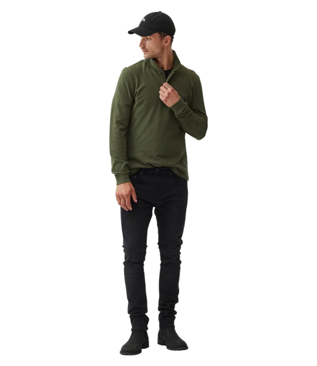 Rodd & Gunn Men's Long Sleeve Gunn Polo - Army Green