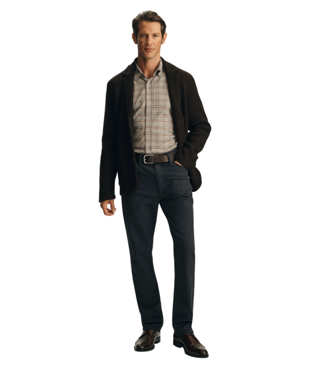 34 Heritage Courage Straight Leg Pants - Navy Nailhead