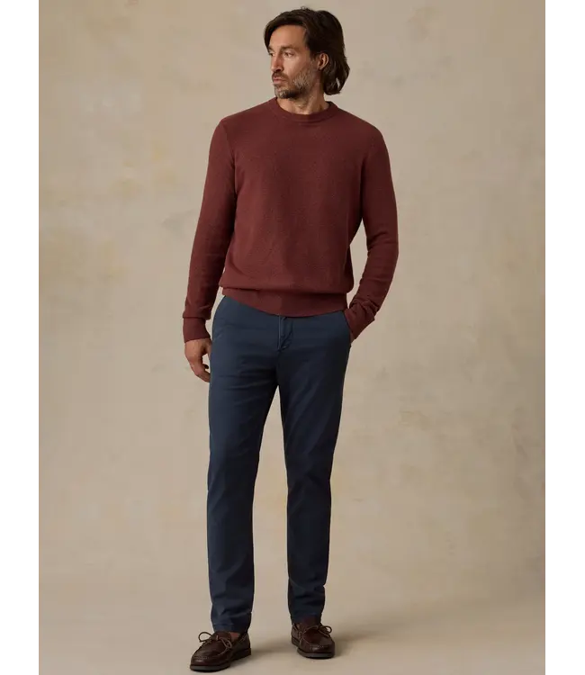 Faherty Men's Jackson Crew Sweater - Sunset Red Heather
