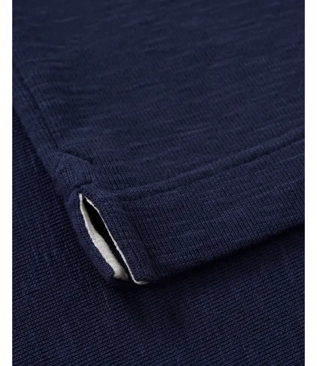 Johnnie-O Flame Stitch Zip Pullover - Navy