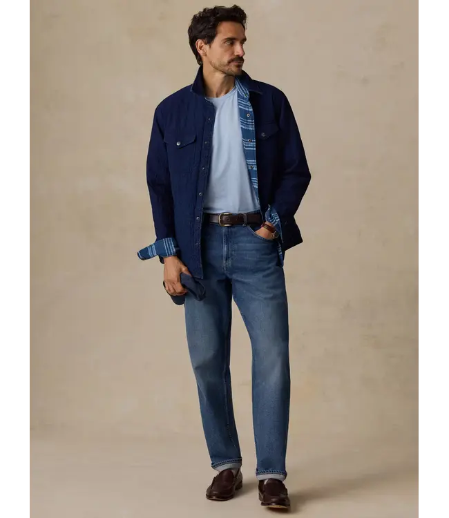 Faherty Reversible Bondi Jacket - Shoreview Indigo Wash