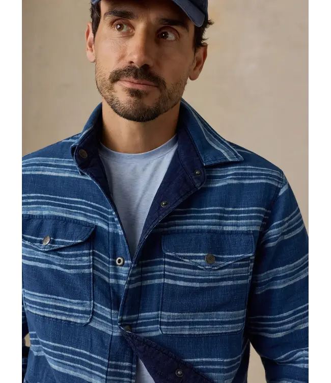 Faherty Reversible Bondi Jacket - Shoreview Indigo Wash