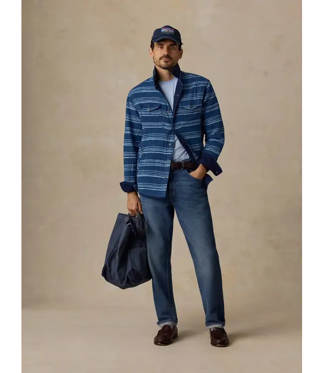 Faherty Reversible Bondi Jacket - Shoreview Indigo Wash
