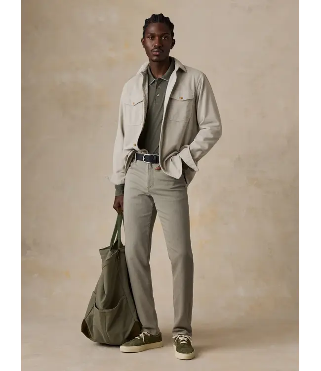 Faherty Stretch Terry Corduroy Workshirt - Tundra Stone