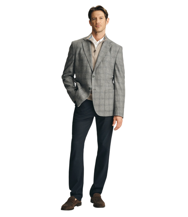 34 Heritage Men's Matteo Checked Blazer - Grey Melange