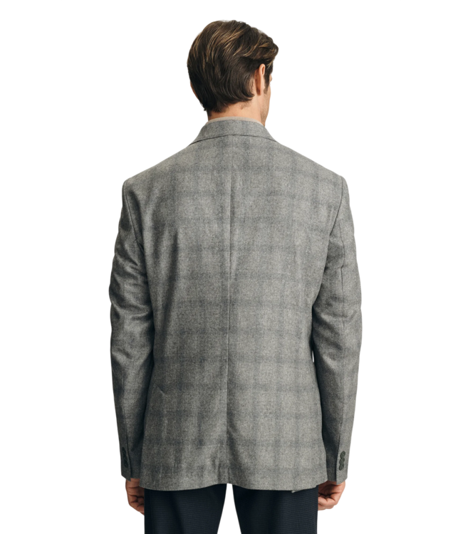 34 Heritage Men's Matteo Checked Blazer - Grey Melange