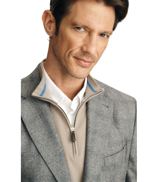 34 Heritage Men's Matteo Checked Blazer - Grey Melange
