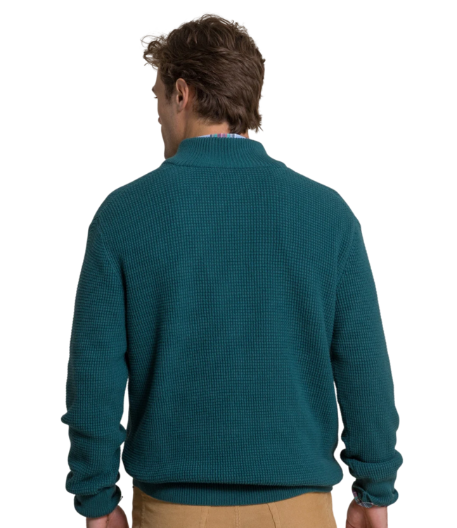 Southern Tide Men's Quarter Button Sweater - Heather Salt Meadow
