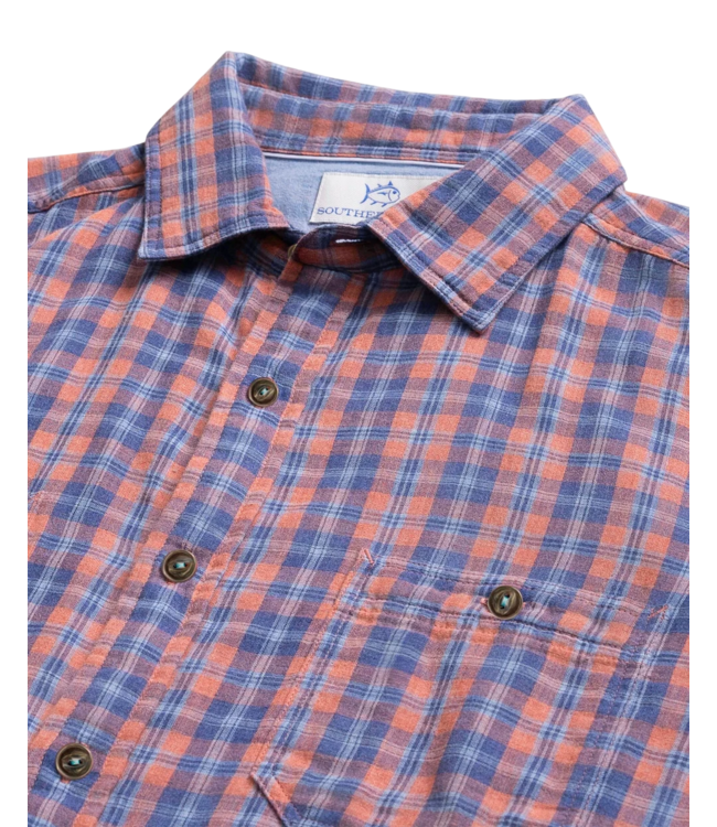 Southern Tide Men's Coral Cove Sport Shirt - Heather Coral Beach