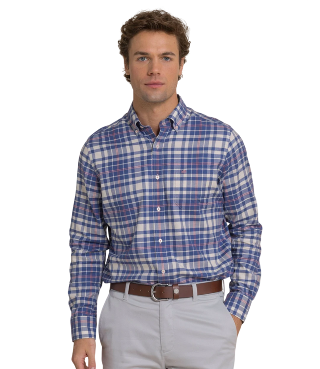 Sandy Shores Heather Skipjack Sport Shirt - Nautical Blue