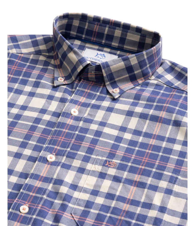 Sandy Shores Heather Skipjack Sport Shirt - Nautical Blue