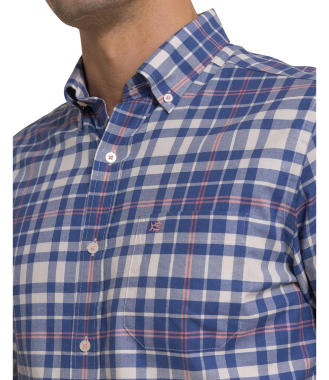Sandy Shores Heather Skipjack Sport Shirt - Nautical Blue