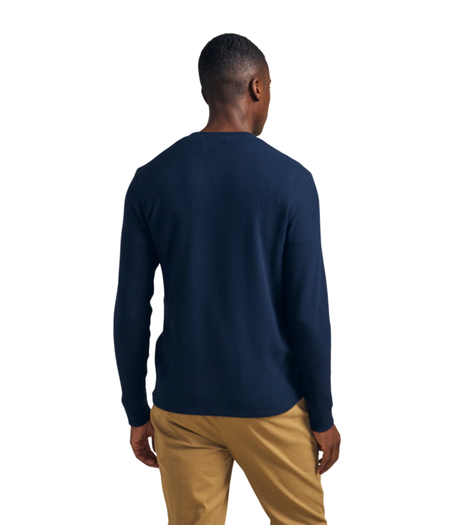 Tolliver Men's Brushed Thermal Crew Pullover - Navy