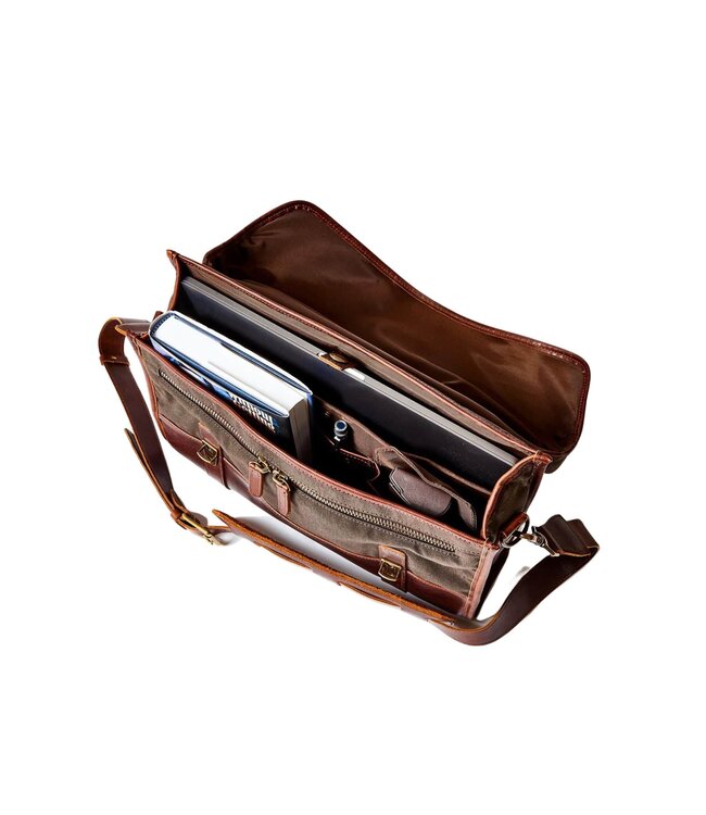 Canvas Messenger Bag - Bark | Tom Beckbe