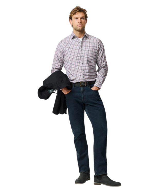 Gledknowe Sports Fit Shirt - Merlot | Rodd & Gunn