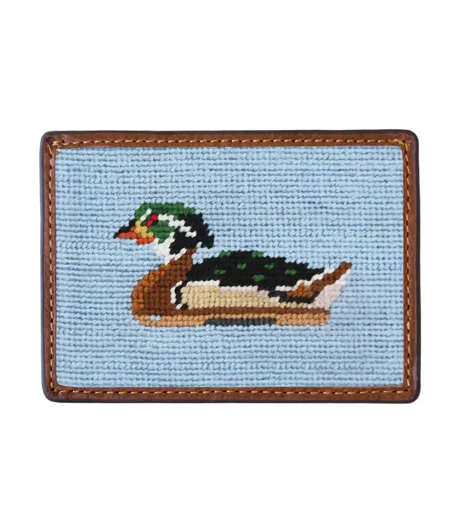 Wood Duck Decoy Card Wallet - Antique Blue | Smathers & Branson