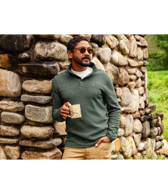 Quilted Pullover - Heather Ivy