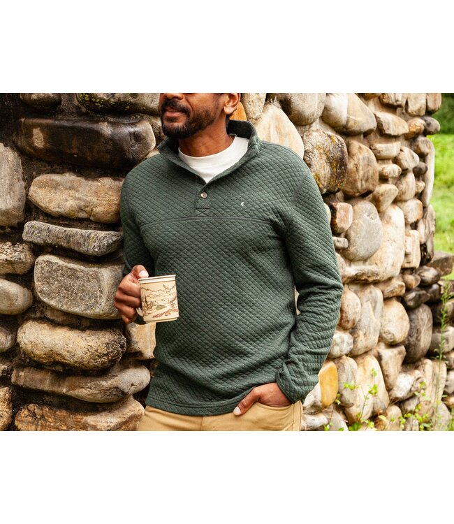 Quilted Pullover - Heather Ivy