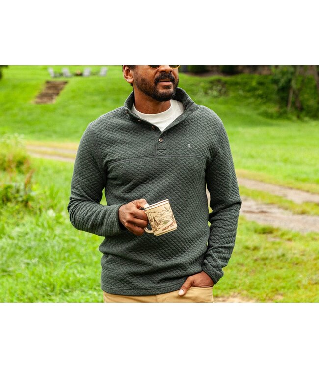 Quilted Pullover - Heather Ivy
