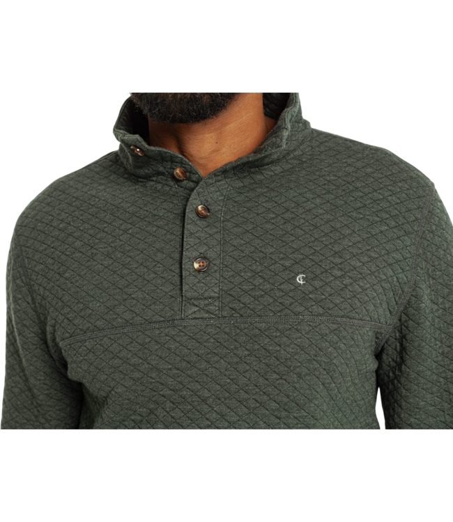 Quilted Pullover - Heather Ivy