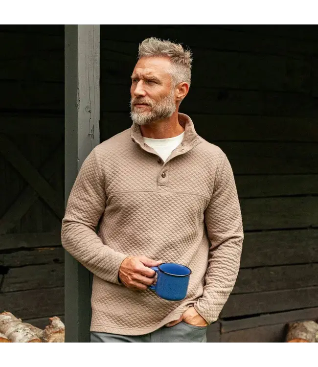 Quilted Pullover - Heather Sand