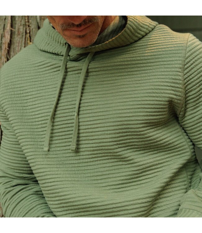 Quilted Hoodie - Olive