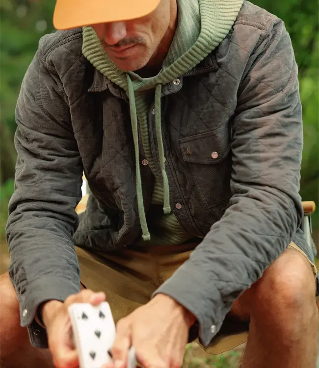 Quilted Hoodie - Olive